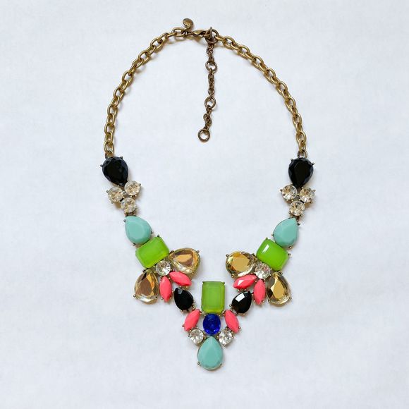 J.Crew Color Collage Statement Necklace - Picture 2 of 11